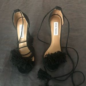 Steve Madden black strappy heels